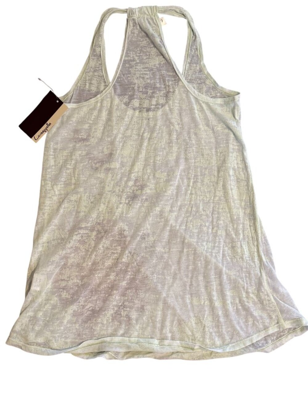 Loveappella Womens Sleeveless Racerback Tank Top With Butterfly Print - Size S - Picture 4 of 6